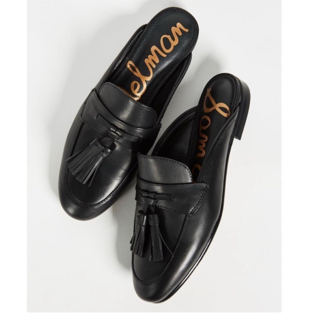 Sam Edelman Paris Tassel Mules- Black